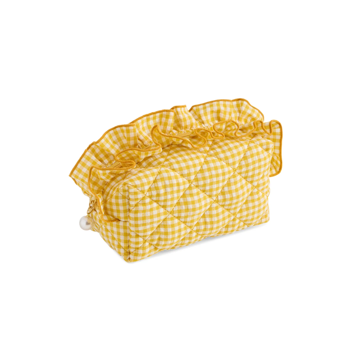 Fancy Small Zip Pouch In Golden