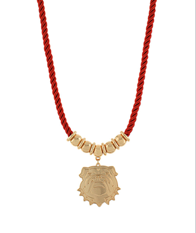 Between The Hedges Rope Necklace In Red