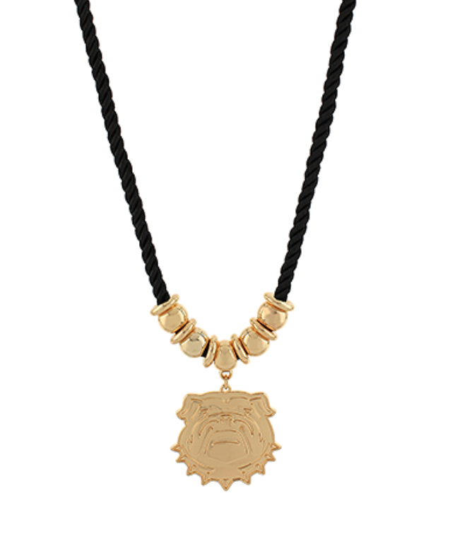 Between The Hedges Rope Necklace In Black