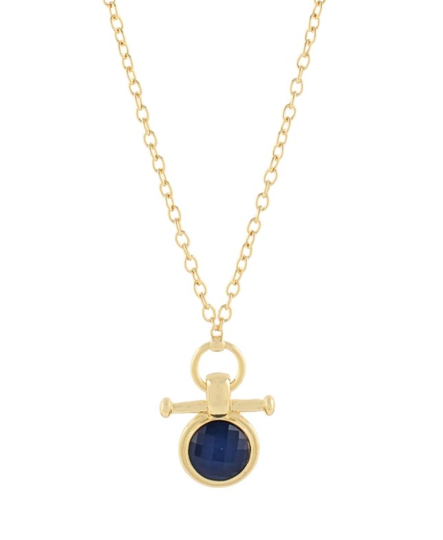 Golden Touch Necklace In Navy