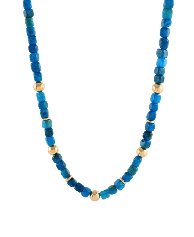 One More Thing Beaded Necklace In Blue