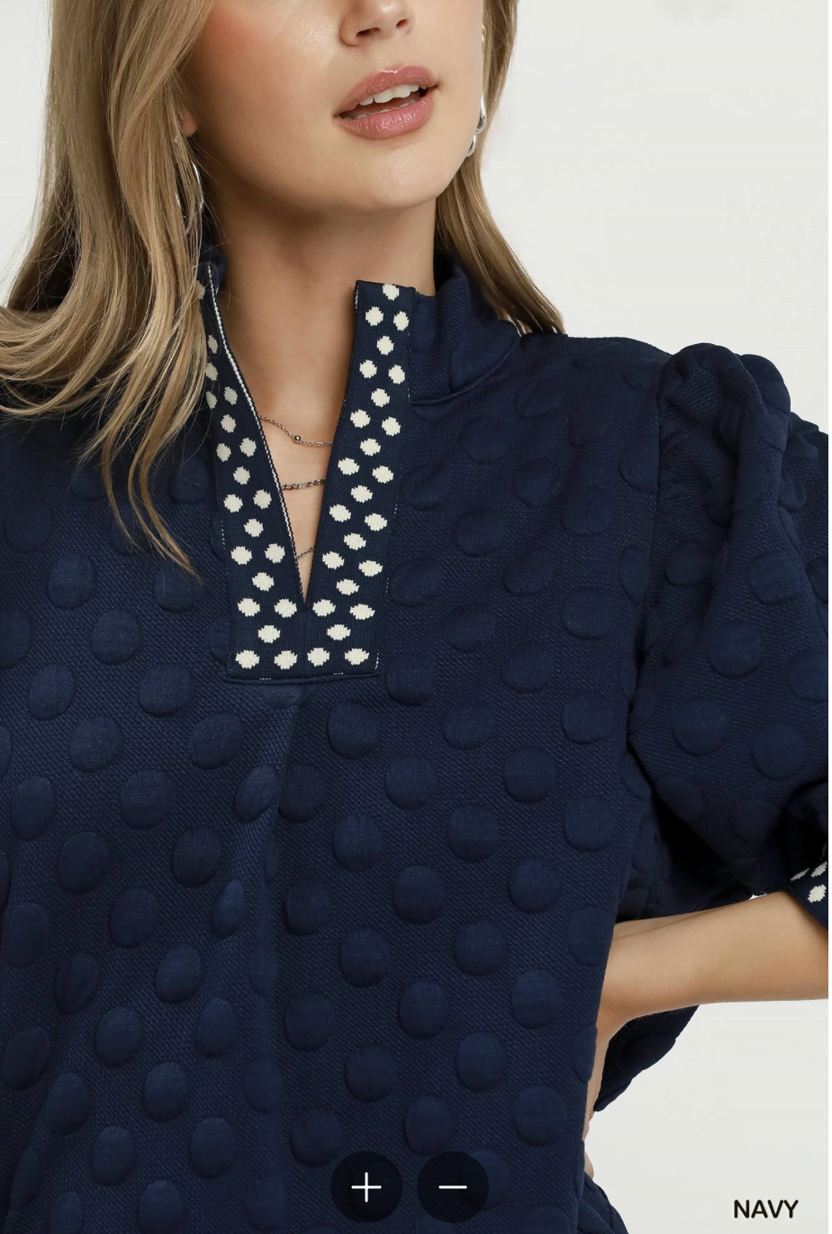 Dot To Dot Top In Navy