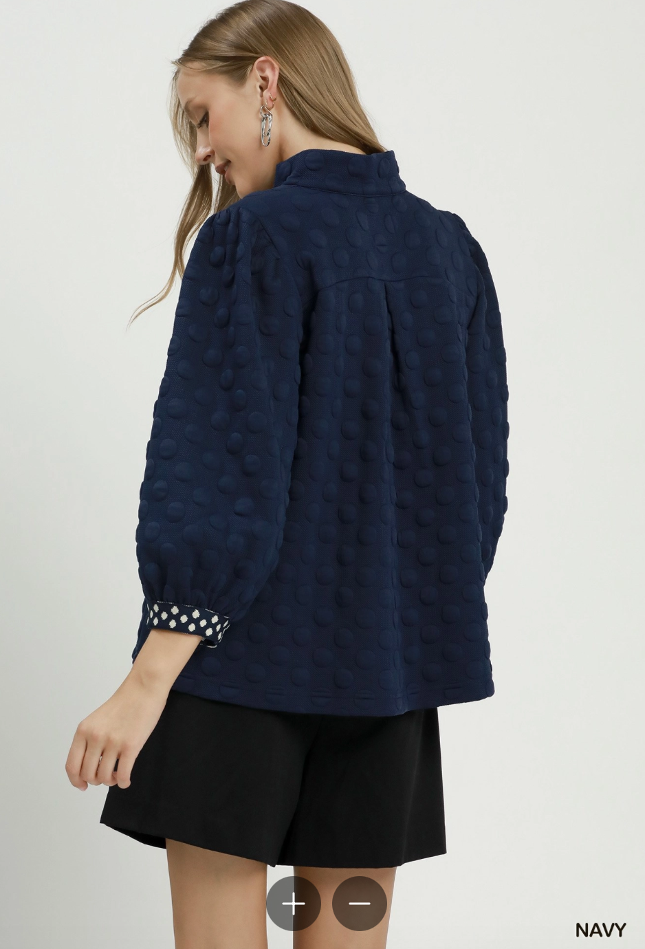 Dot To Dot Top In Navy