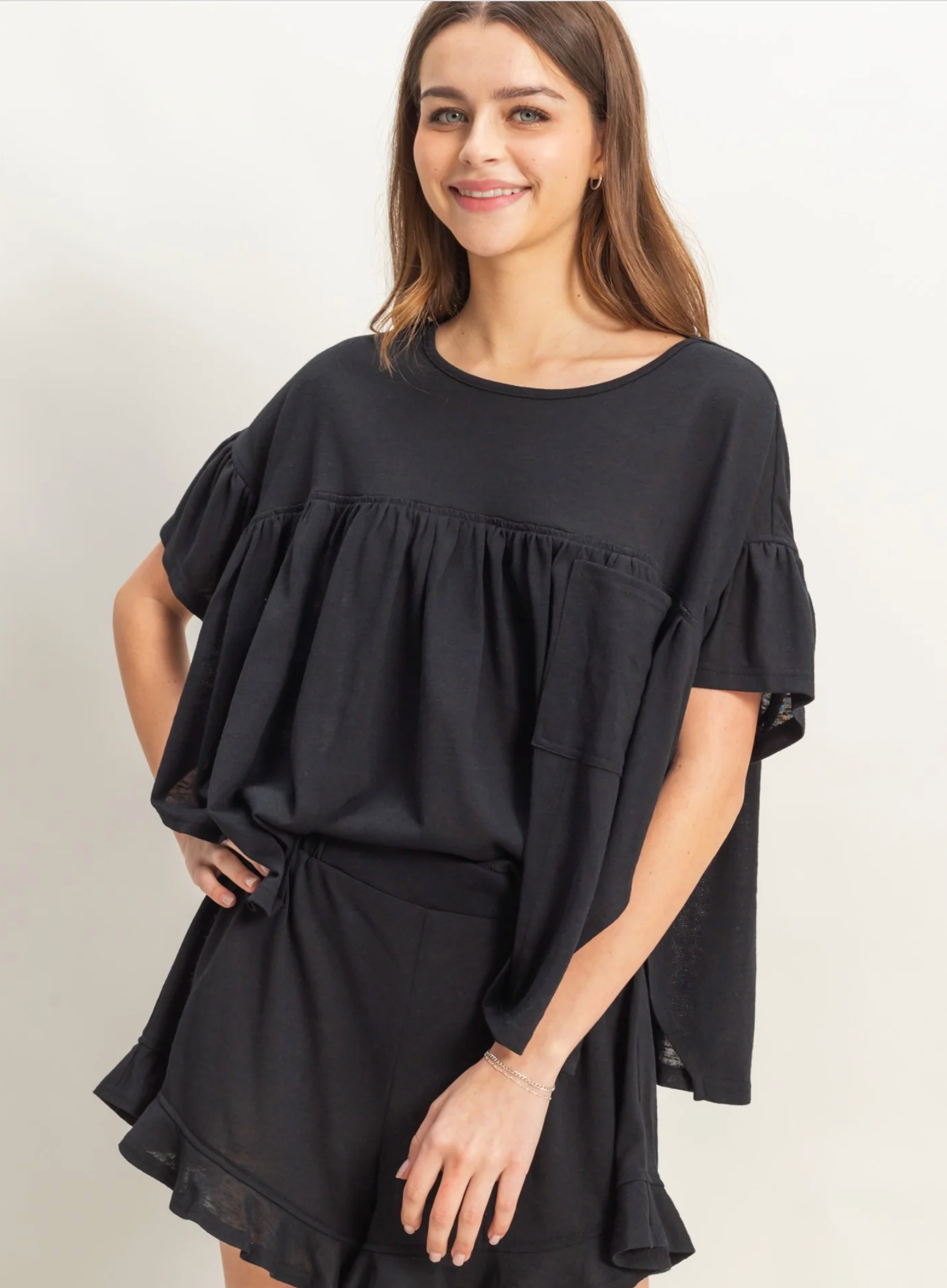 Flounce Around Set In Black