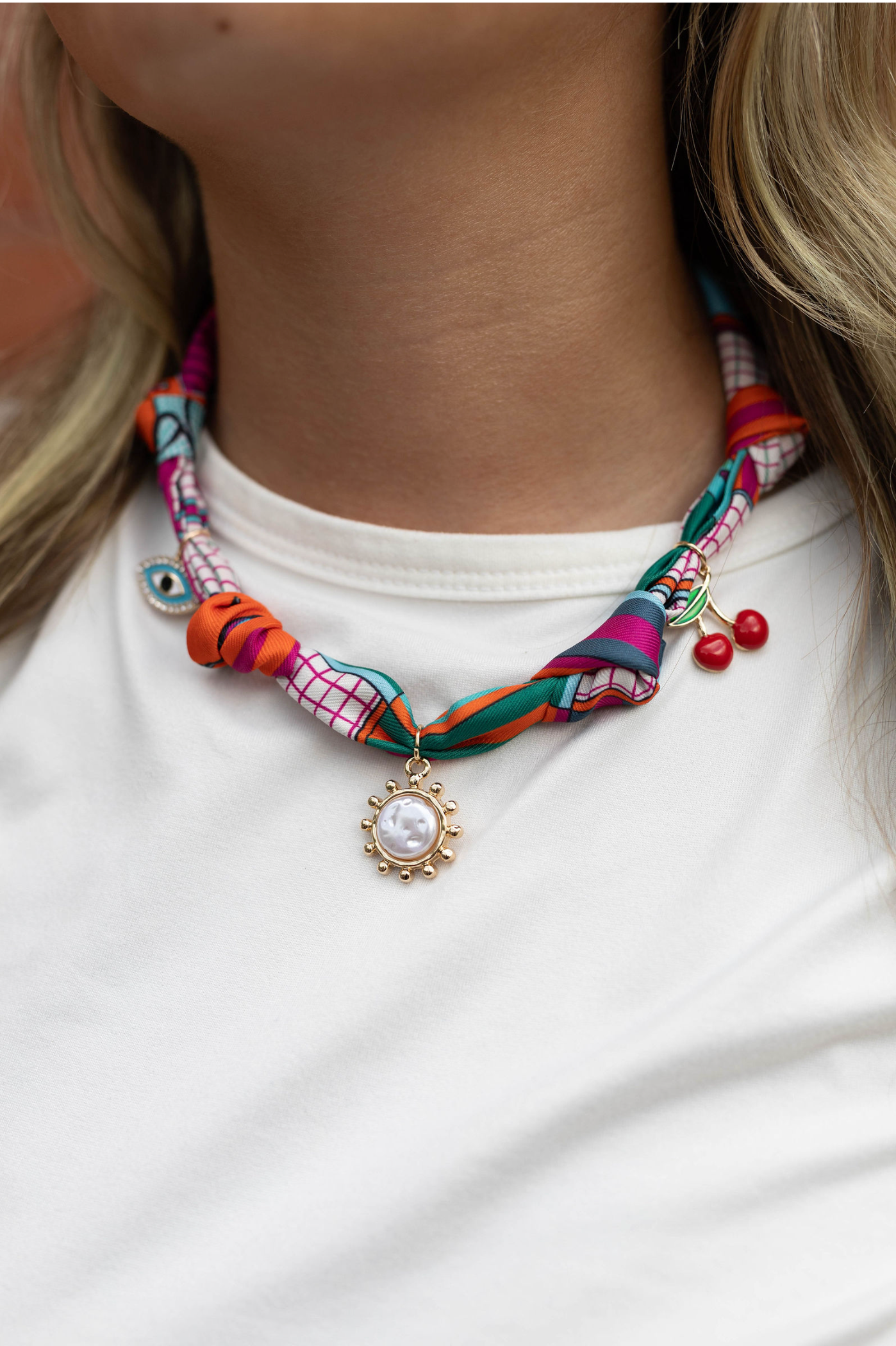 Eyes On Me Scarf Necklace