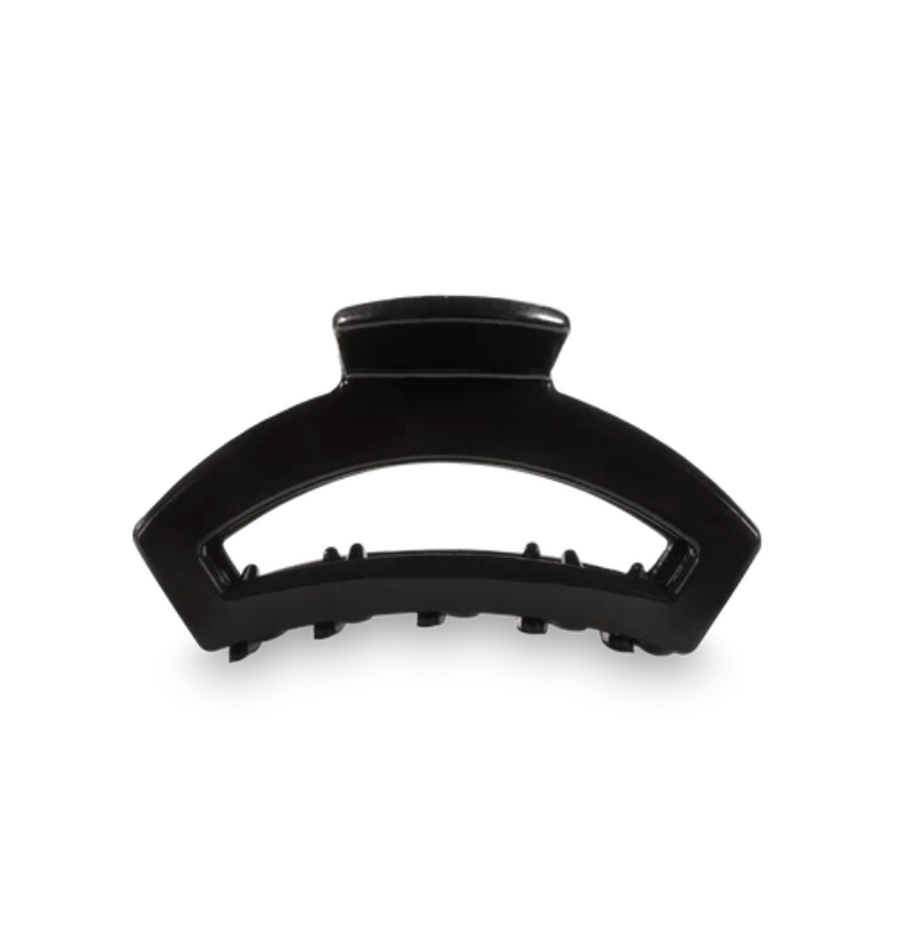Open Jet Black Tiny Hair Clip
