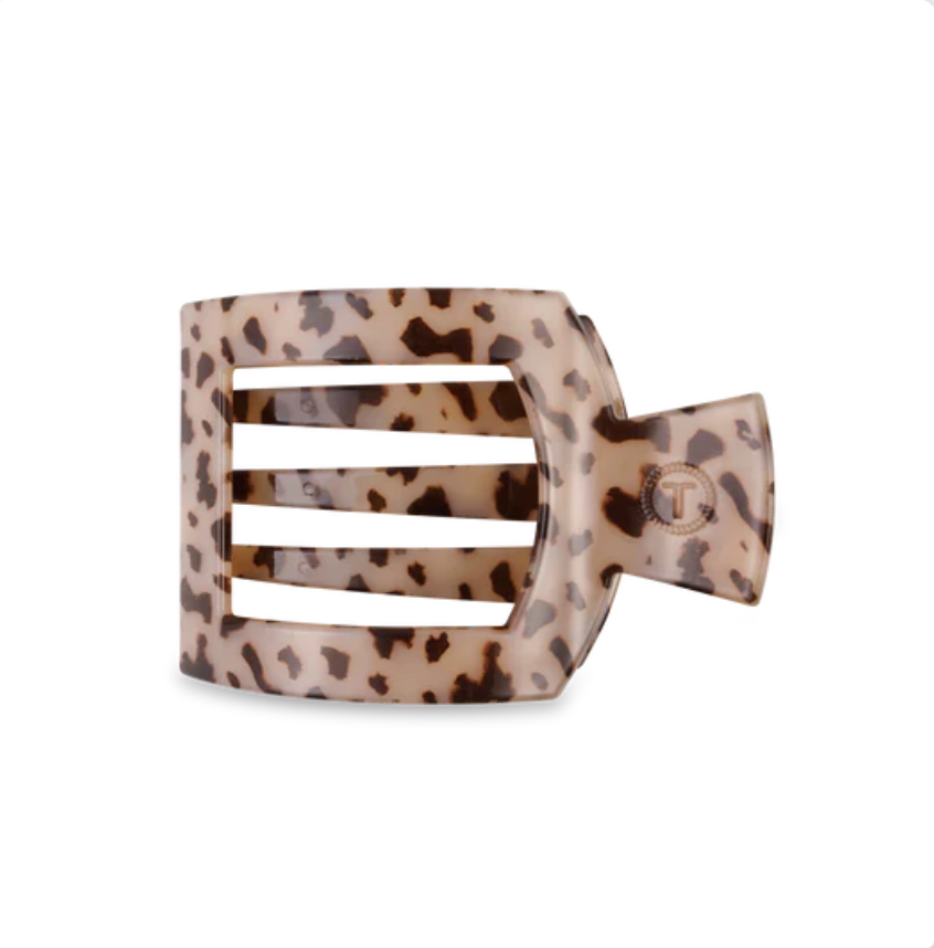 Blonde Tortoise Medium Flat Square Clip