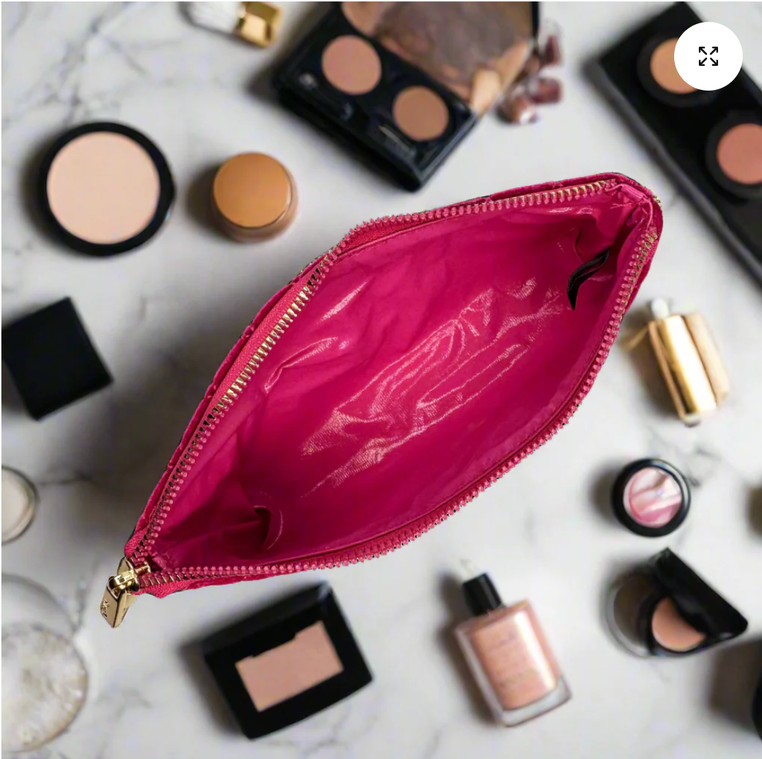 Sleek Stash Go-To-Case In Fuchsia Velvet