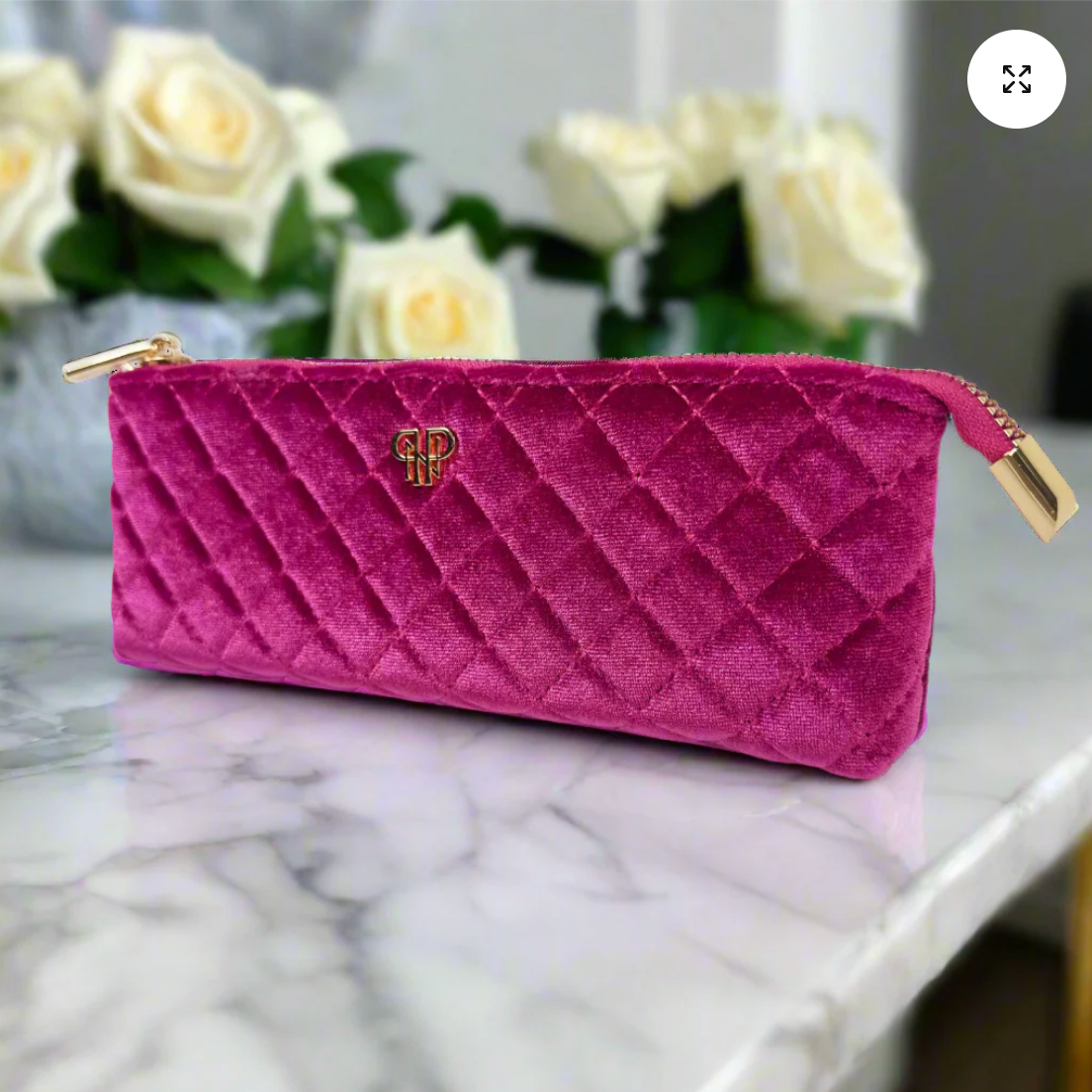 Sleek Stash Go-To-Case In Fuchsia Velvet