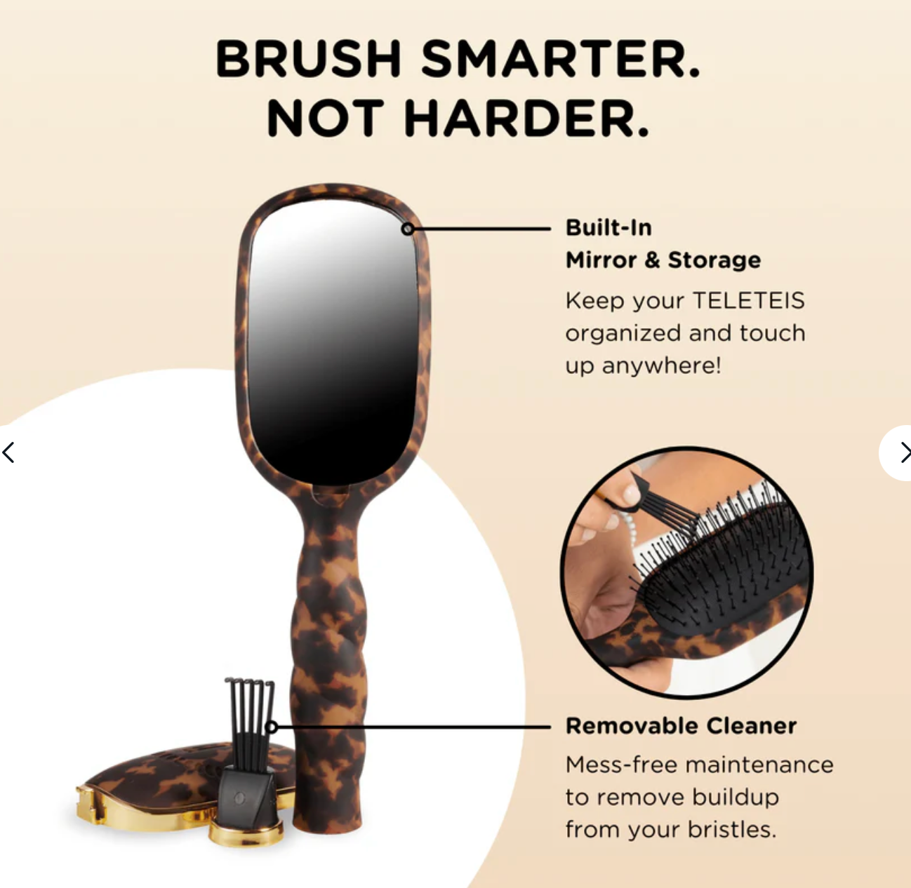 Detangler Hair Brush For Medium Hair In Tortoise