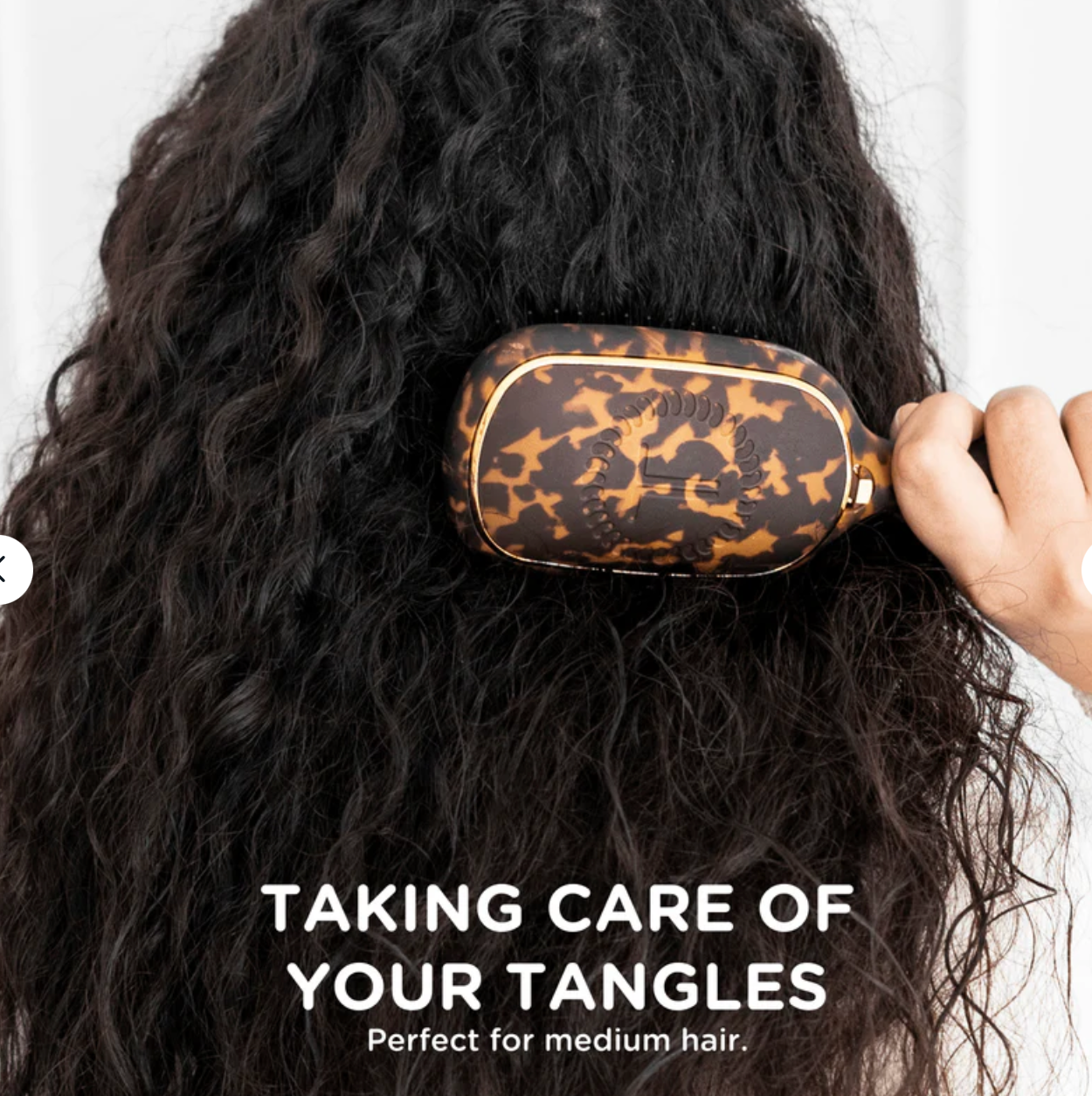 Detangler Hair Brush For Medium Hair In Tortoise