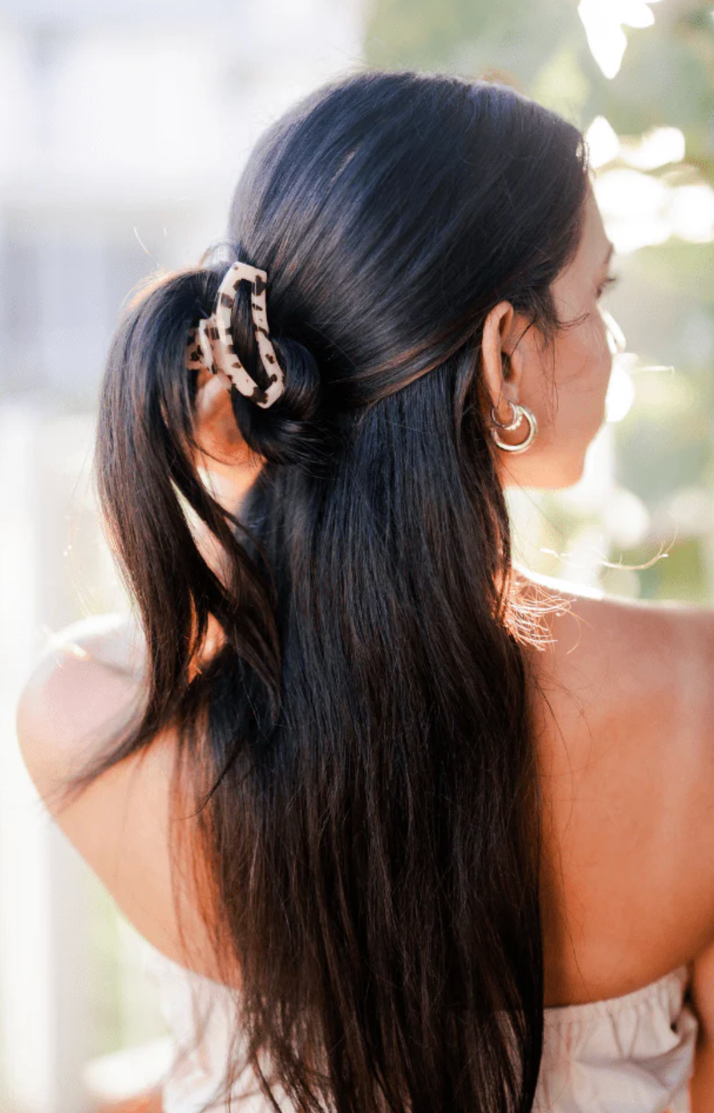 Open Jet Black Small Hair Clip