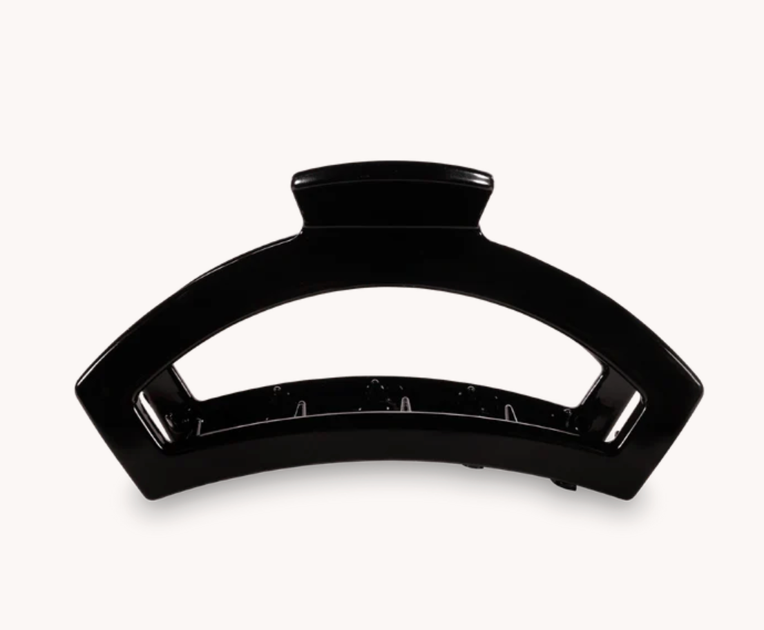 Open Jet Black Small Hair Clip