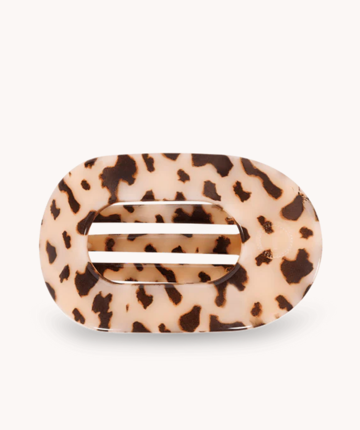 Blonde Tortoise Small Flat Round Clip