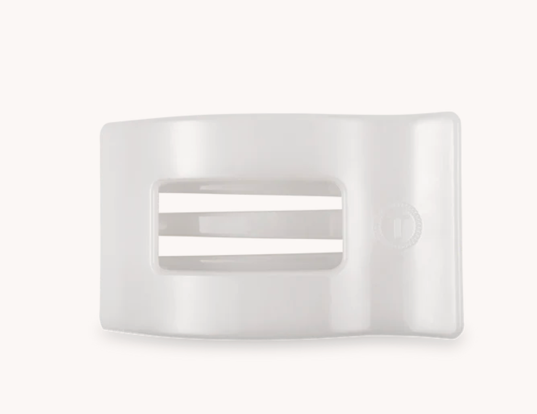 Coconut White Medium Flat Rectangle Clip