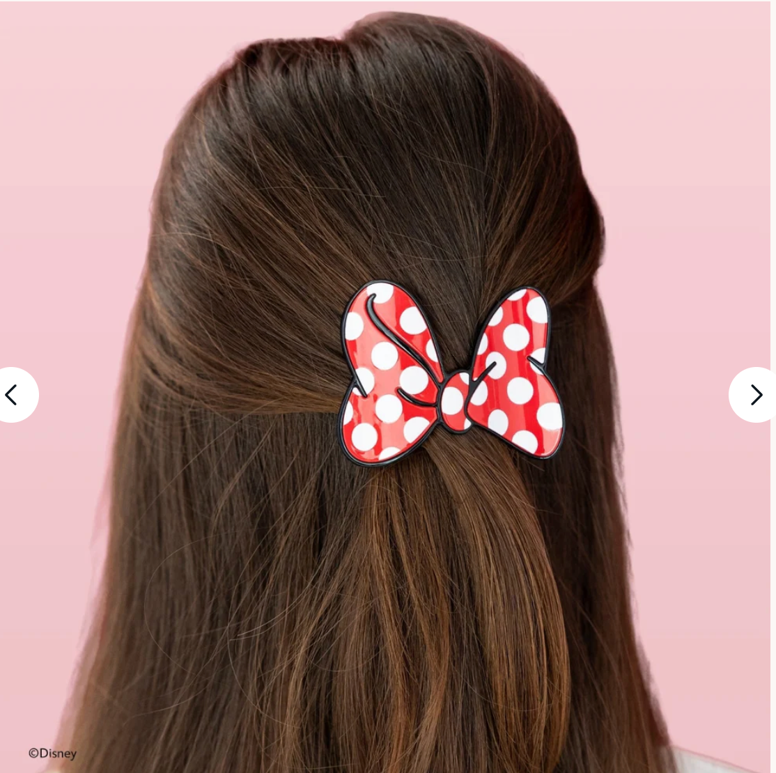 Minnie's Bow Small Flat Round Clip