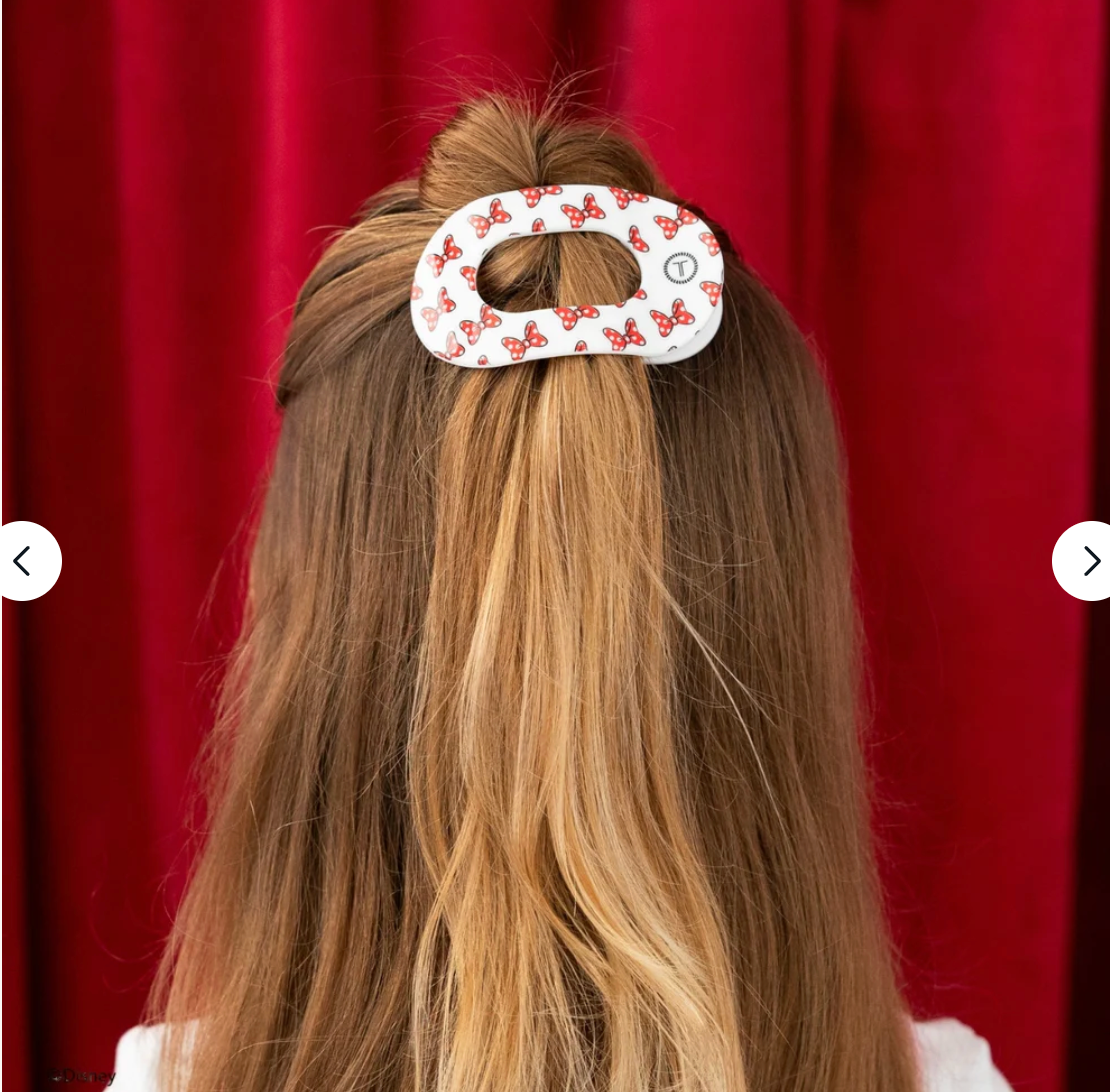 Minnie Loves Her Bows Small Flat Round Clip