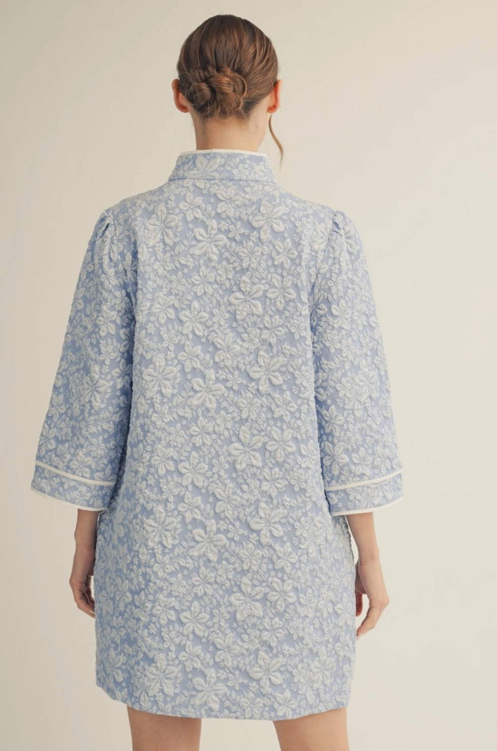 Lotus Bloom Dress In Light Blue